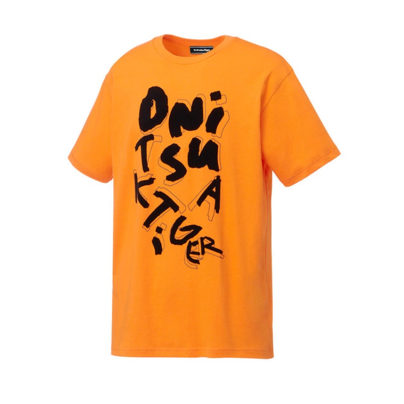 Orange Men's Onitsuka Tiger Graphic T Shirts Online India | L6E-7069