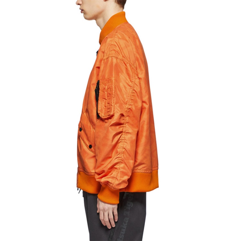 Orange Men's Onitsuka Tiger P Bomber Jackets Online India | P7V-2711