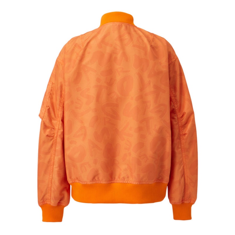 Orange Women's Onitsuka Tiger P Bomber Jackets Online India | L5F-9993