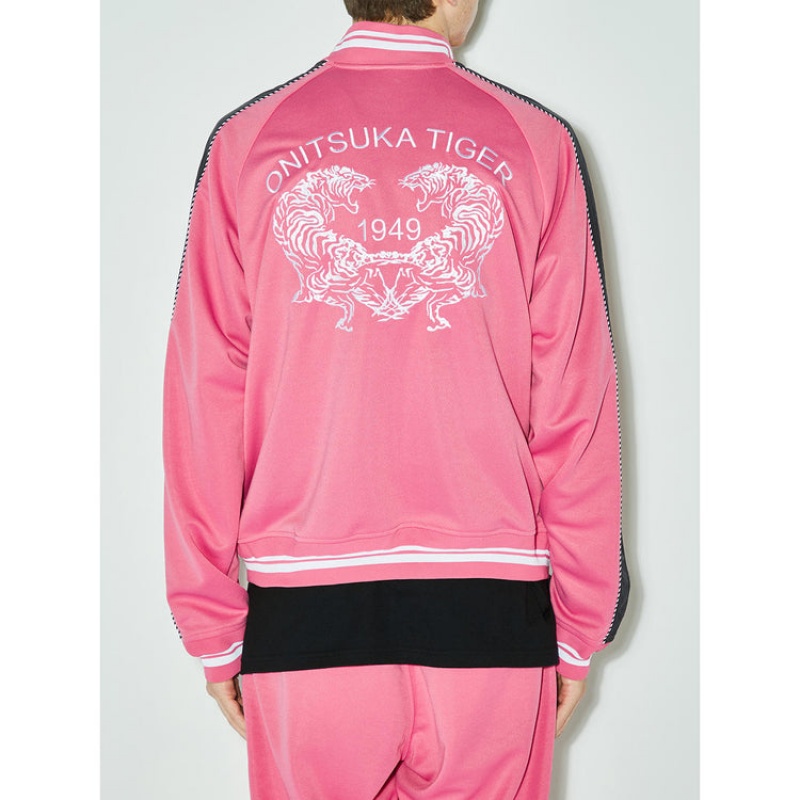 Pink Men's Onitsuka Tiger Track Top Jackets Online India | H0H-5139