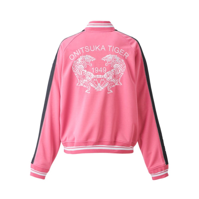 Pink Men's Onitsuka Tiger Track Top Jackets Online India | H0H-5139