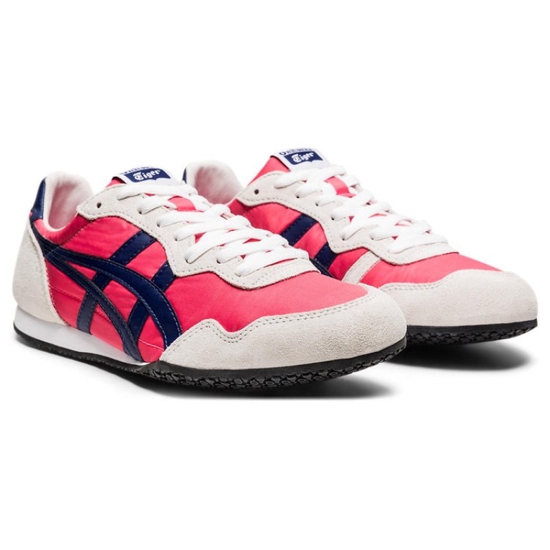 Pink / Navy Women's Onitsuka Tiger Serrano Sneakers Online India | M1W-9534