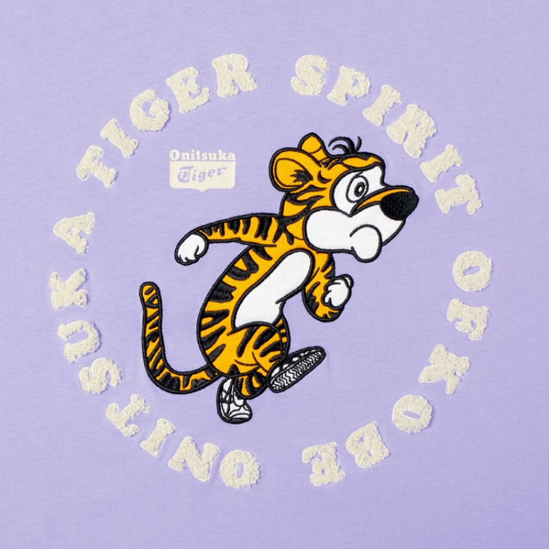 Purple Men's Onitsuka Tiger Graphic T Shirts Online India | T6Z-1269