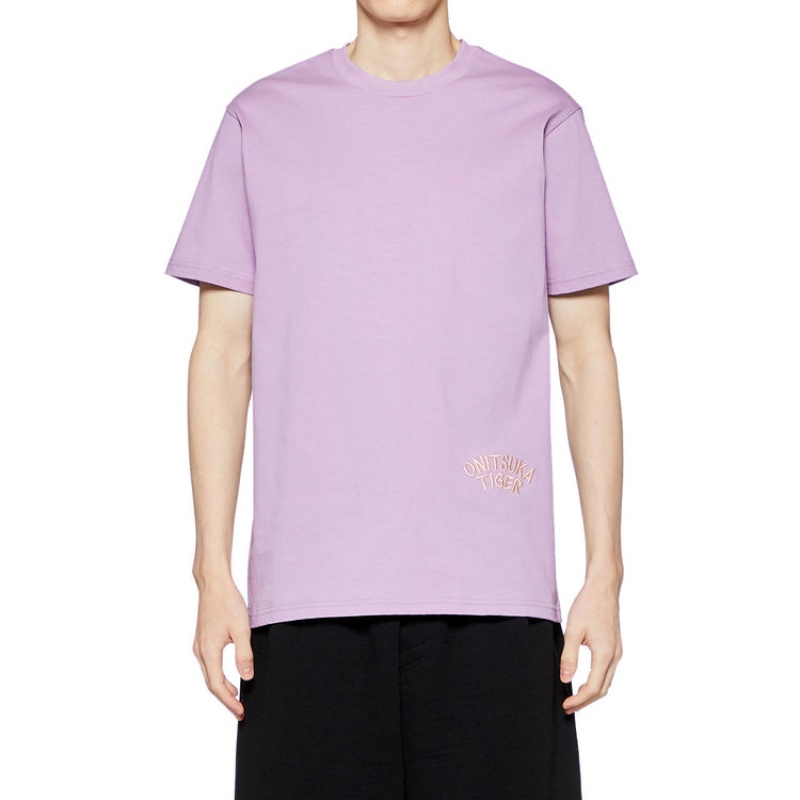 Purple Men's Onitsuka Tiger Graphic T Shirts Online India | L5E-9907