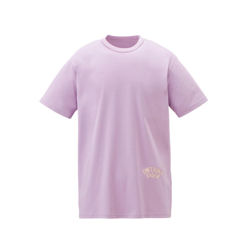 Purple Men\'s Onitsuka Tiger Graphic T Shirts Online India | L5E-9907