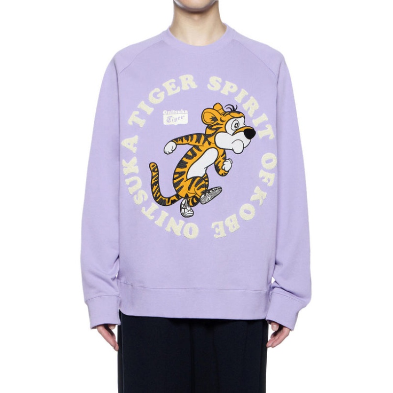 Purple Men's Onitsuka Tiger Sweatshirts Online India | R9G-5657