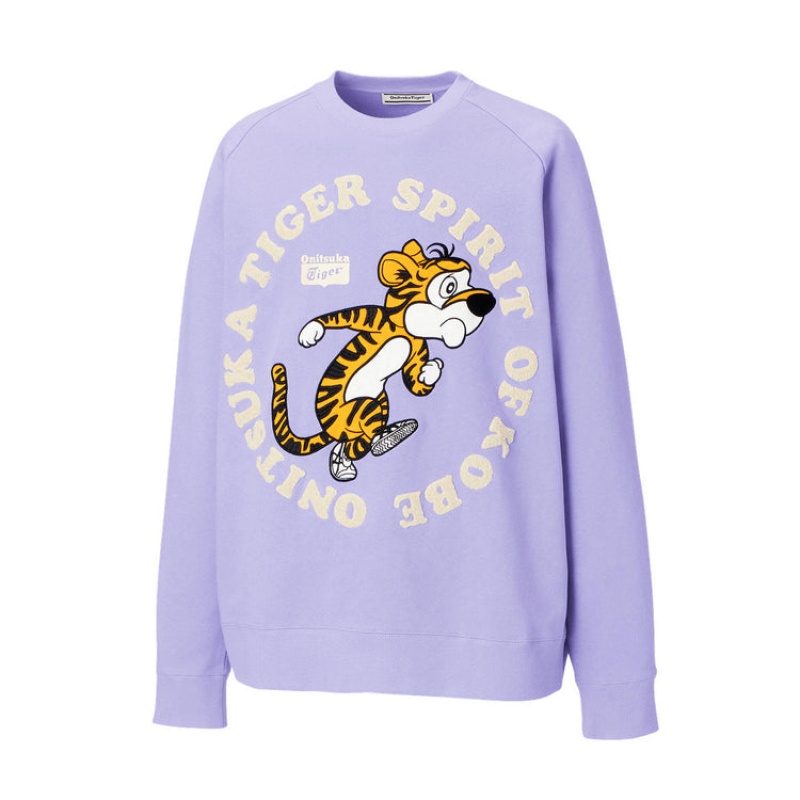 Purple Men's Onitsuka Tiger Sweatshirts Online India | R9G-5657