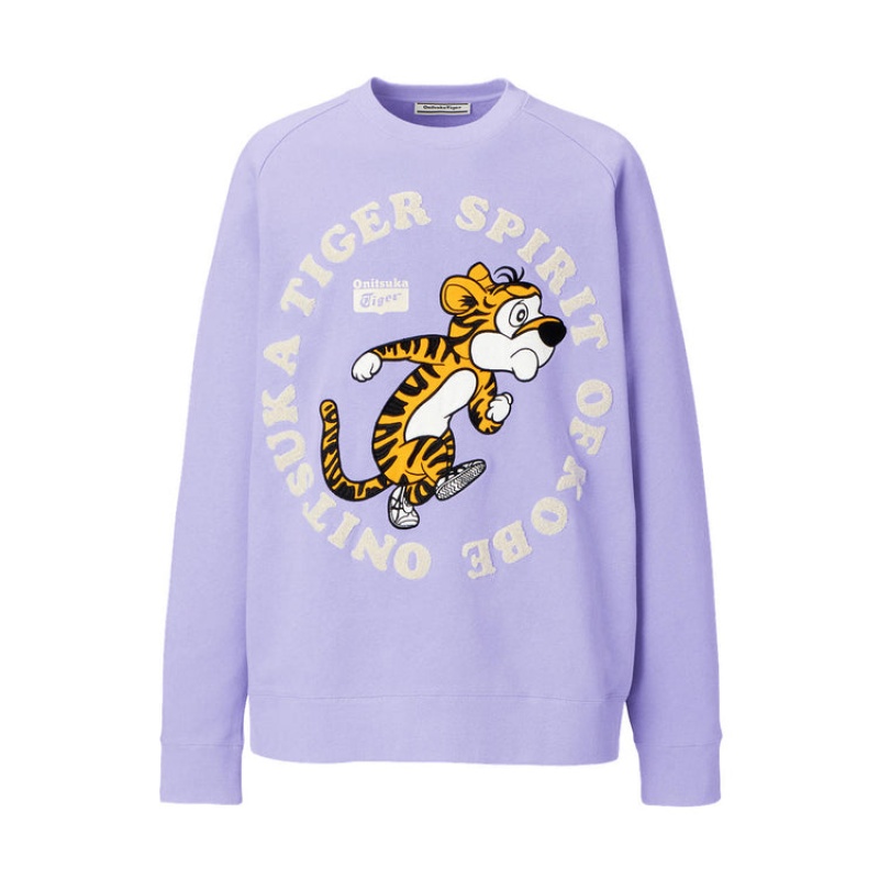 Purple Men\'s Onitsuka Tiger Sweatshirts Online India | R9G-5657