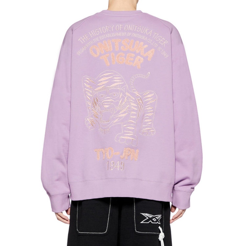 Purple Men's Onitsuka Tiger Sweatshirts Online India | O1H-4437