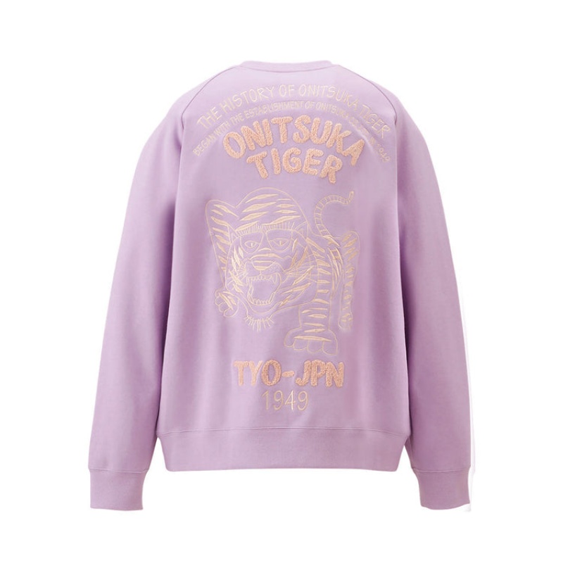 Purple Men's Onitsuka Tiger Sweatshirts Online India | O1H-4437