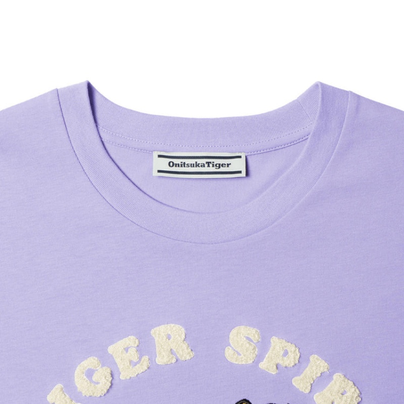 Purple Women's Onitsuka Tiger Graphic T Shirts Online India | V3G-5142