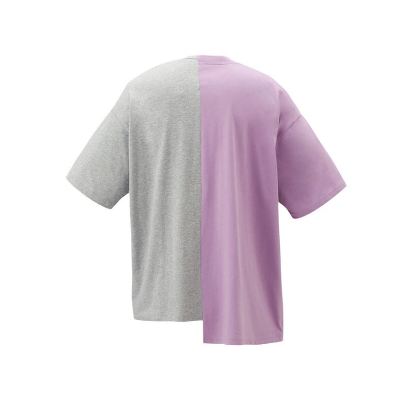 Purple / Grey Women's Onitsuka Tiger Graphic T Shirts Online India | Y4E-6250