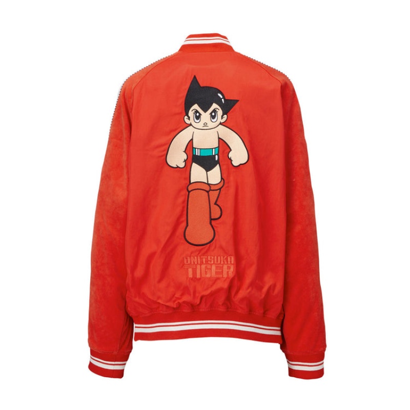 Red Men's Onitsuka Tiger Bomber Jackets Online India | S3O-5050