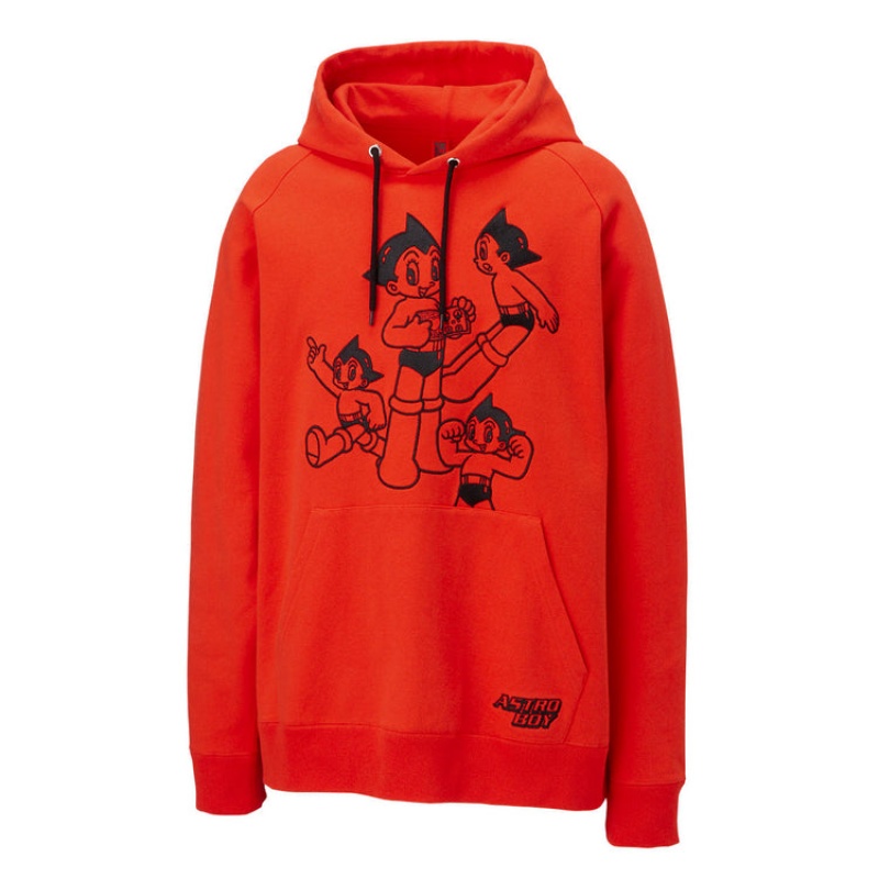 Red Men's Onitsuka Tiger Sweat Hoodie Online India | G5N-7832