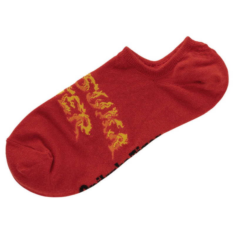 Red Women's Onitsuka Tiger Invisible Socks Online India | I2H-2074