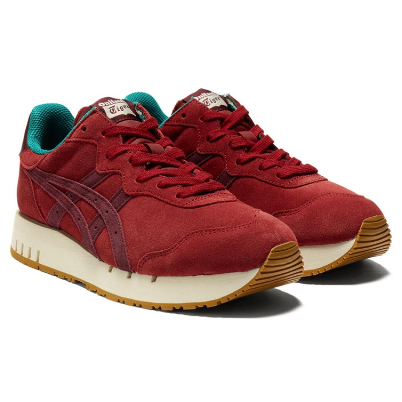 Red / Deep Green Women's Onitsuka Tiger X-caliber Sneakers Online India | O8U-1529