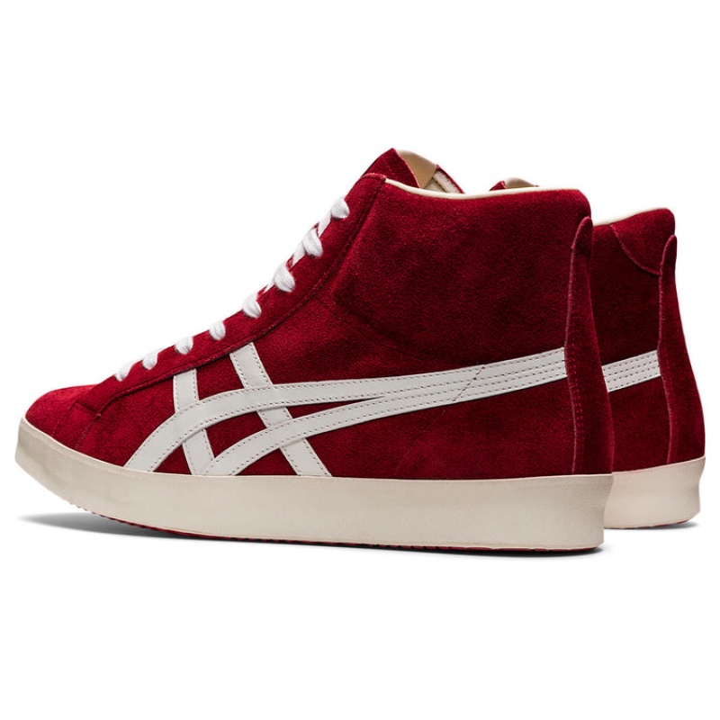 Red / White Women's Onitsuka Tiger Fabre Hi Nm Nippon Made Online India | V1I-1152