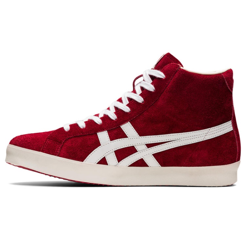 Red / White Women's Onitsuka Tiger Fabre Hi Nm Nippon Made Online India | V1I-1152