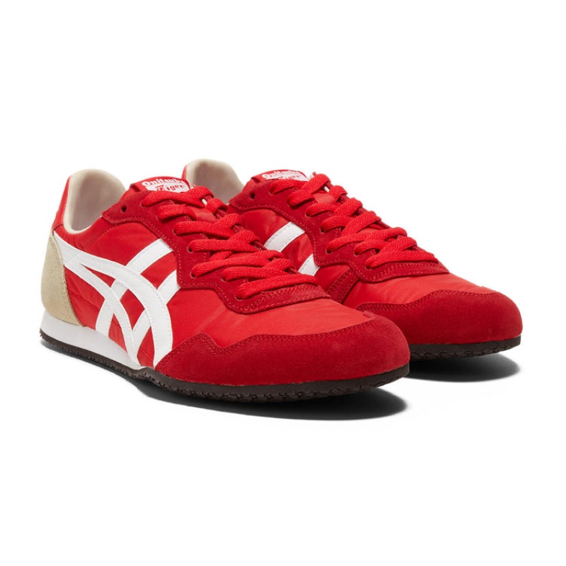 Red / White Women's Onitsuka Tiger Serrano Sneakers Online India | K5S-7501