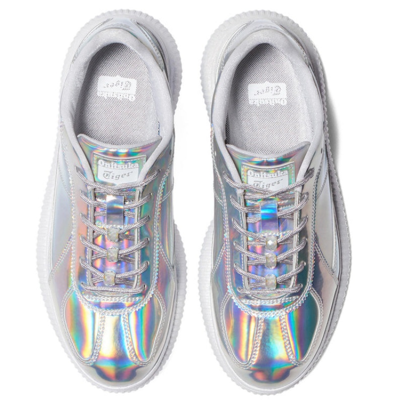 Silver / Silver Women's Onitsuka Tiger Delecity Sneakers Online India | R4M-5333