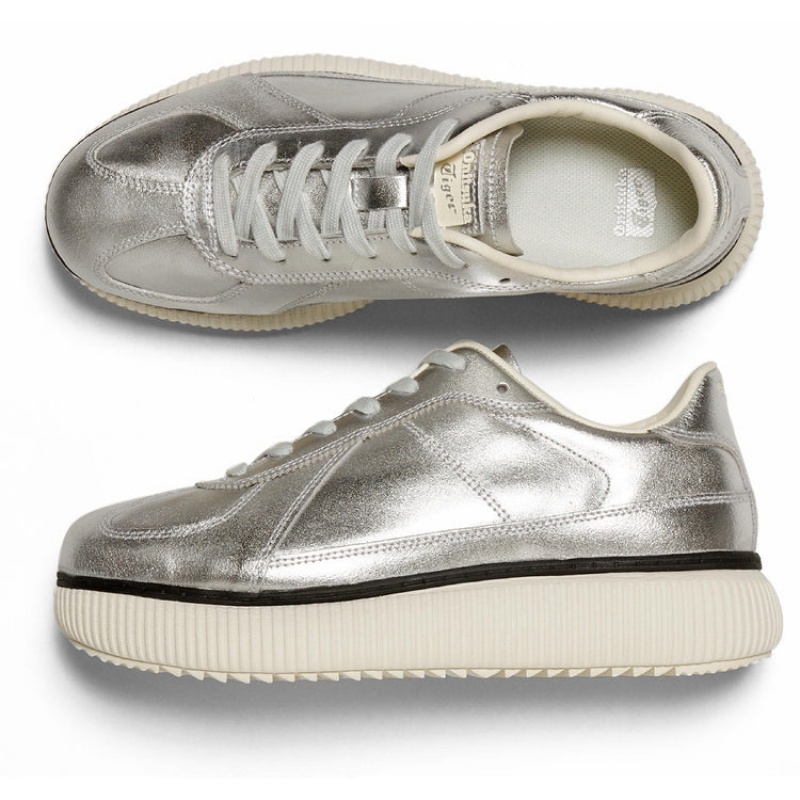 Silver / Silver Women's Onitsuka Tiger Delecity Sneakers Online India | J4N-9322