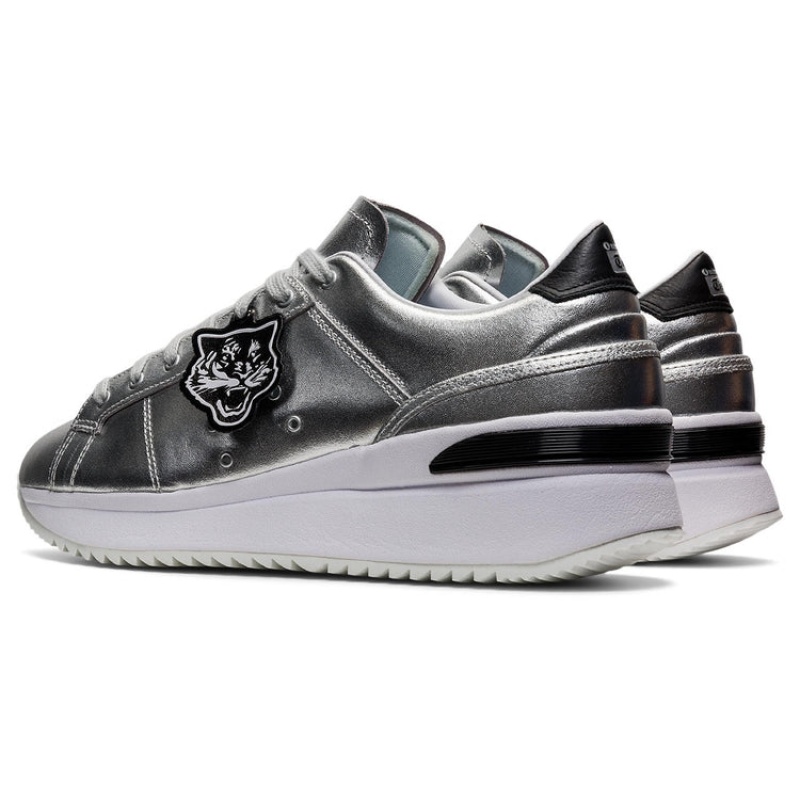 Silver / Silver Women's Onitsuka Tiger Lawnship Pf Sneakers Online India | B6E-6617