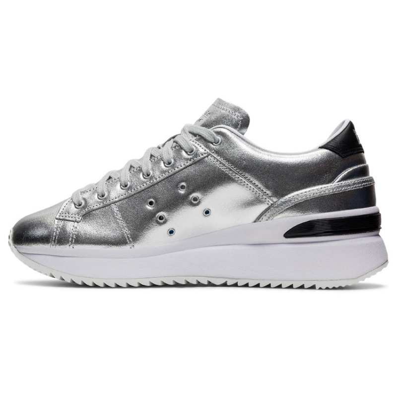 Silver / Silver Women's Onitsuka Tiger Lawnship Pf Sneakers Online India | B6E-6617