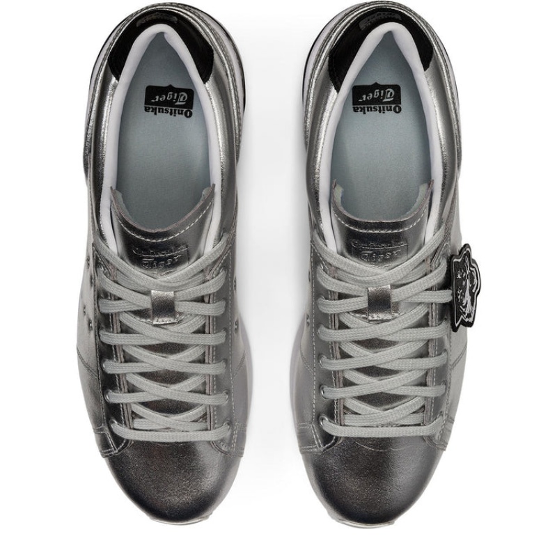 Silver / Silver Women's Onitsuka Tiger Lawnship Pf Sneakers Online India | B6E-6617