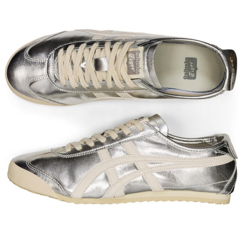 Silver / White Kids' Onitsuka Tiger Mexico 66 Online India | I5M-7851