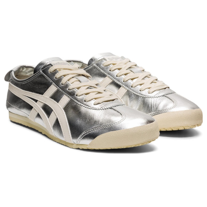 Silver / White Men's Onitsuka Tiger Mexico 66 Online India | S1X-6166