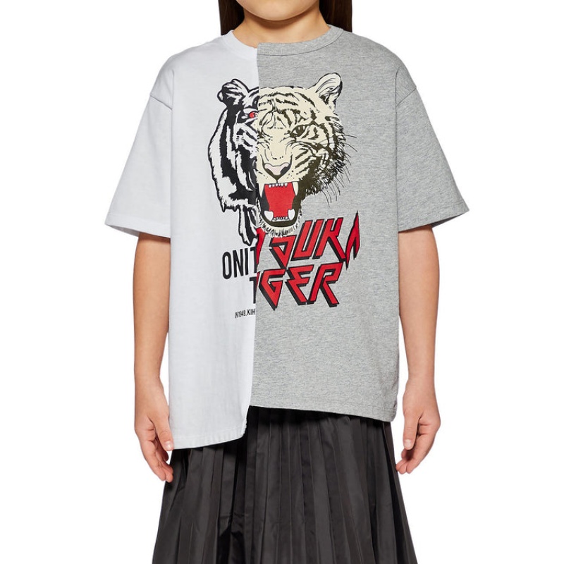 White Kids' Onitsuka Tiger Graphic T Shirts Online India | G8V-3011