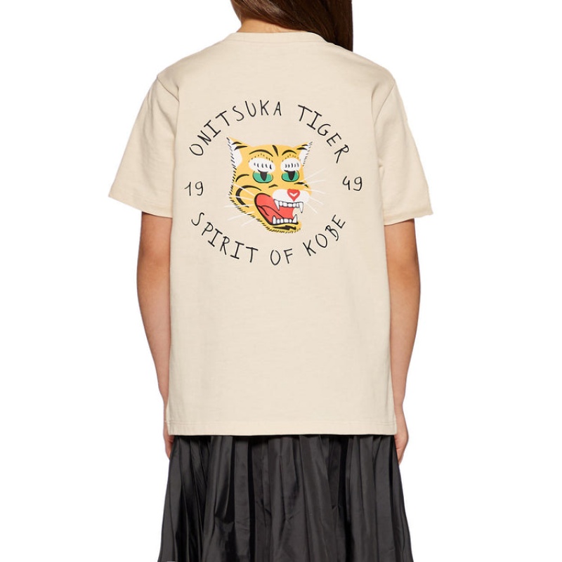 White Kids' Onitsuka Tiger Graphic T Shirts Online India | T1V-1514