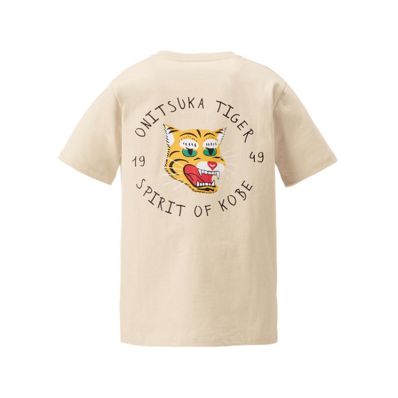 White Kids' Onitsuka Tiger Graphic T Shirts Online India | T1V-1514