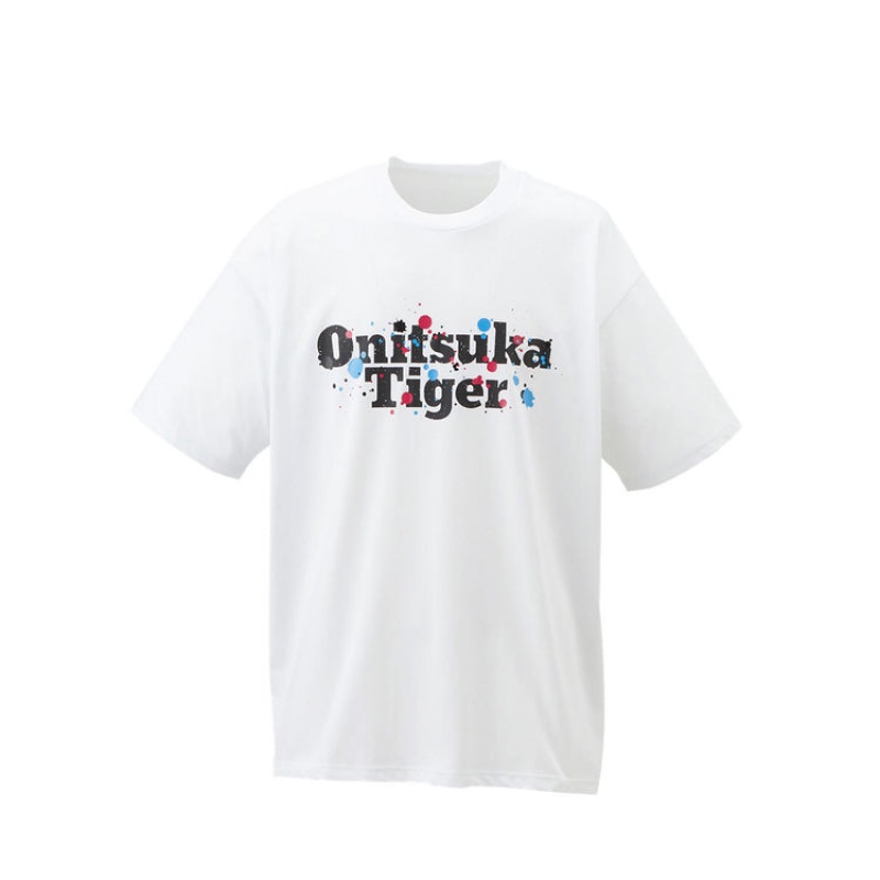 White Men\'s Onitsuka Tiger Graphic T Shirts Online India | C7P-4542