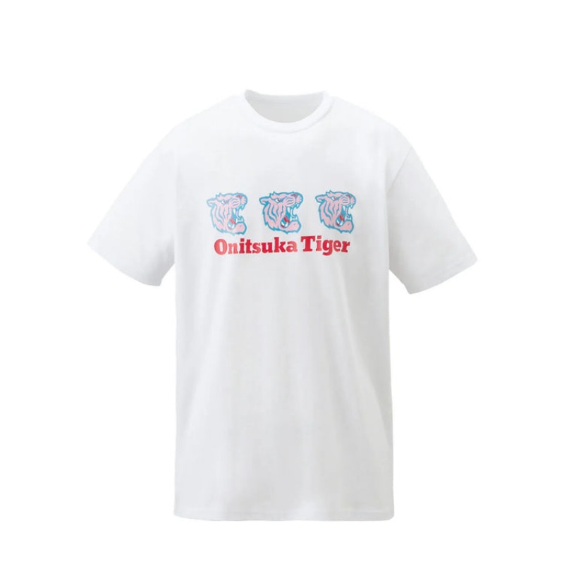 White Men\'s Onitsuka Tiger Graphic T Shirts Online India | B1X-1738