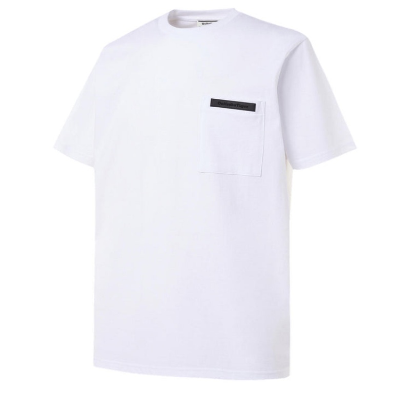 White Men's Onitsuka Tiger Graphic T Shirts Online India | T9P-6306