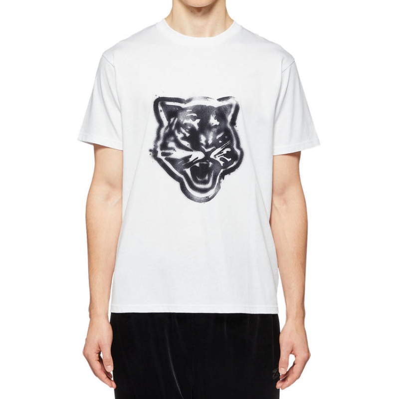 White Men's Onitsuka Tiger Graphic T Shirts Online India | B2H-4458