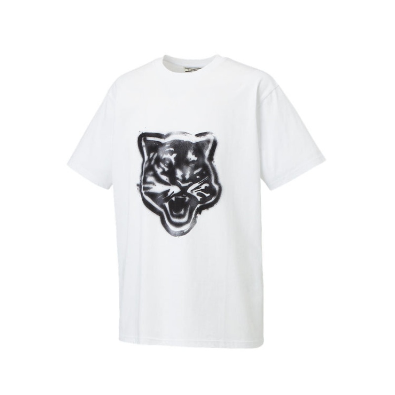 White Men's Onitsuka Tiger Graphic T Shirts Online India | B2H-4458