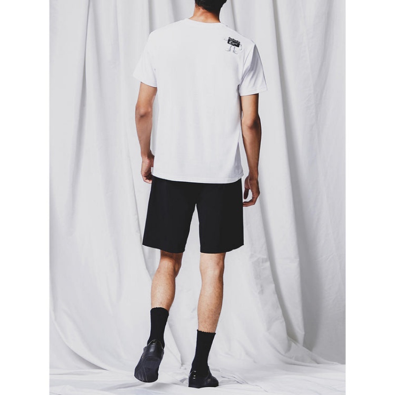 White Men's Onitsuka Tiger Graphic T Shirts Online India | H9T-2593