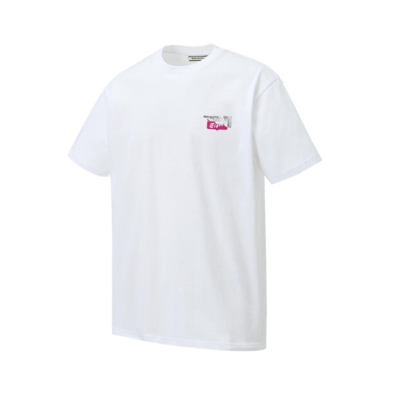 White Men's Onitsuka Tiger Graphic T Shirts Online India | Q8R-9478