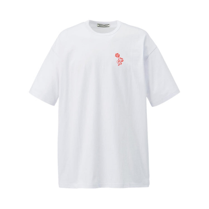 White Men\'s Onitsuka Tiger Graphic T Shirts Online India | Q0O-3066