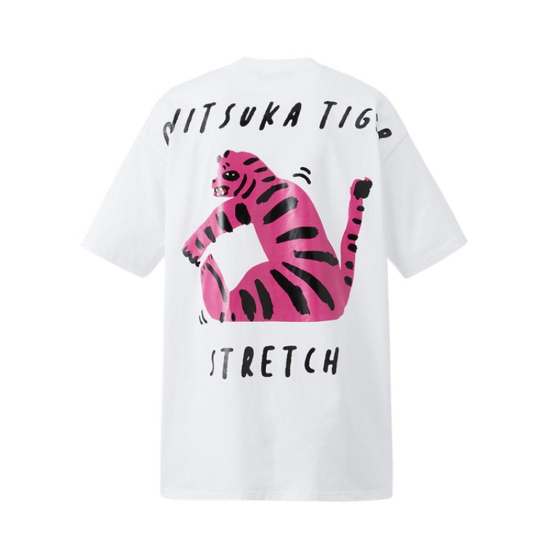 White Men's Onitsuka Tiger Graphic T Shirts Online India | M3N-2555