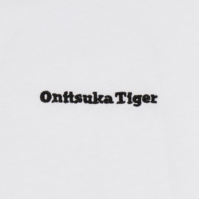 White Men's Onitsuka Tiger Graphic T Shirts Online India | U4I-6383