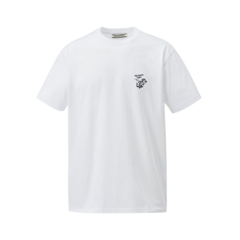 White Men\'s Onitsuka Tiger Graphic T Shirts Online India | K8R-6108