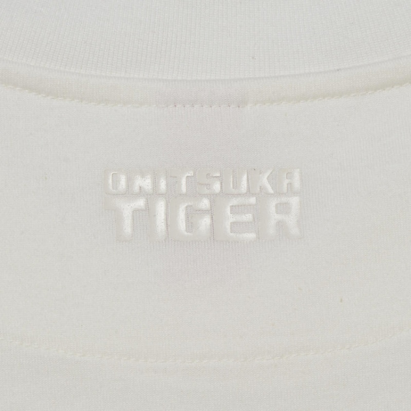 White Men's Onitsuka Tiger Graphic T Shirts Online India | U3S-6871