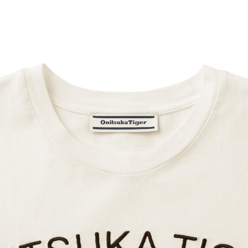 White Men's Onitsuka Tiger Graphic T Shirts Online India | Y4E-2317