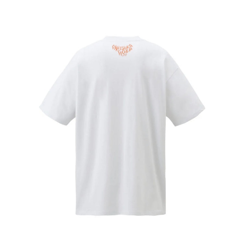 White Men's Onitsuka Tiger Graphic T Shirts Online India | Q5G-1053