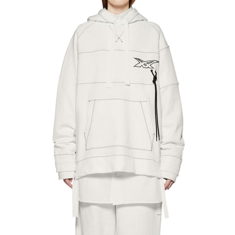 White Men's Onitsuka Tiger Hoodie Online India | I8X-1721