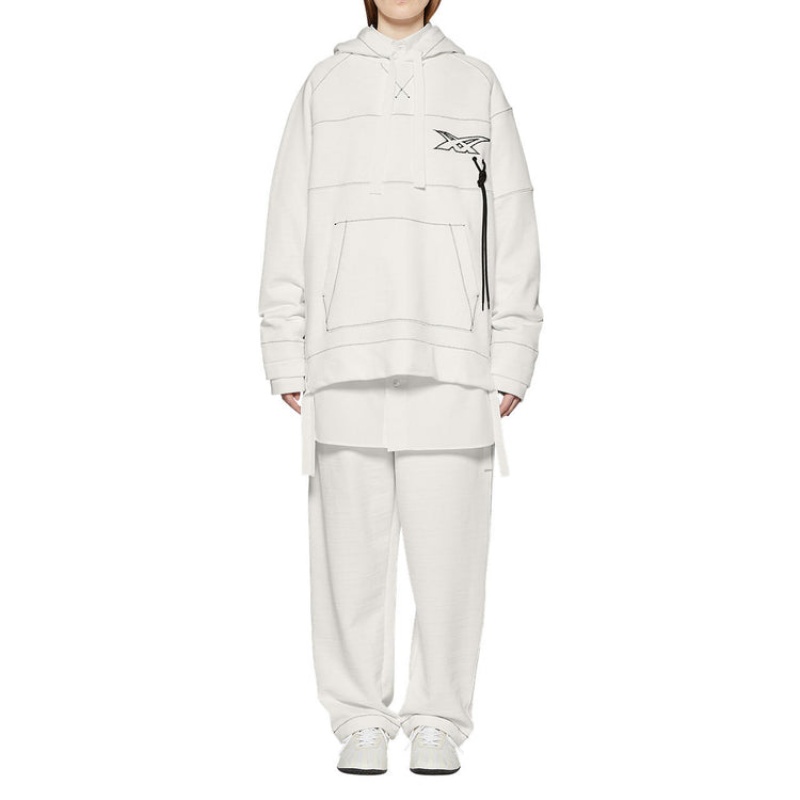 White Men's Onitsuka Tiger Hoodie Online India | I8X-1721