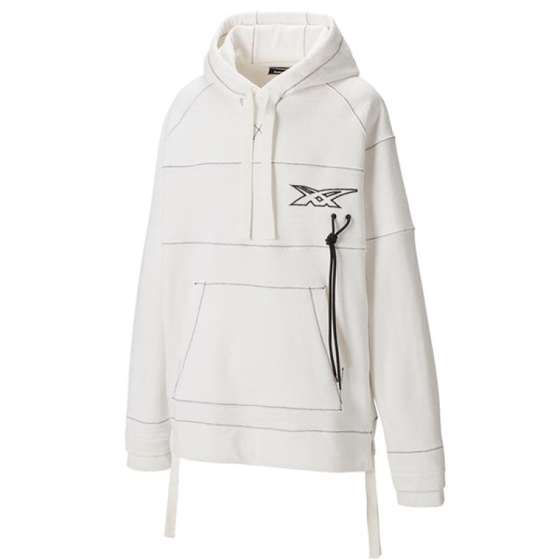 White Men's Onitsuka Tiger Hoodie Online India | I8X-1721